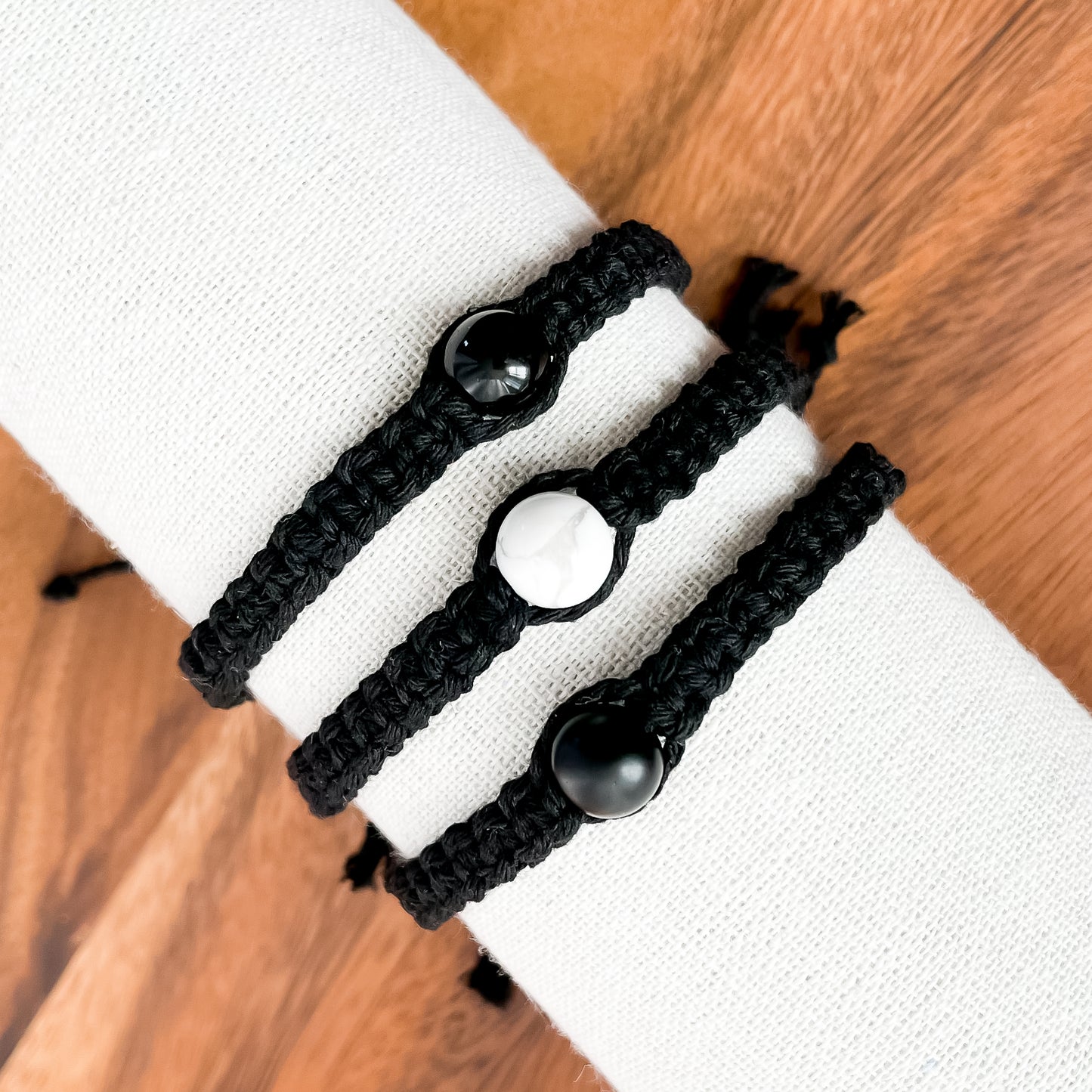 XII. Macrame Bracelet with White Howlite