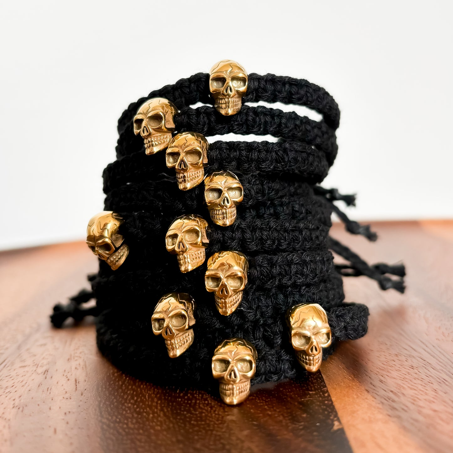 XIX. Macrame Gold Skull