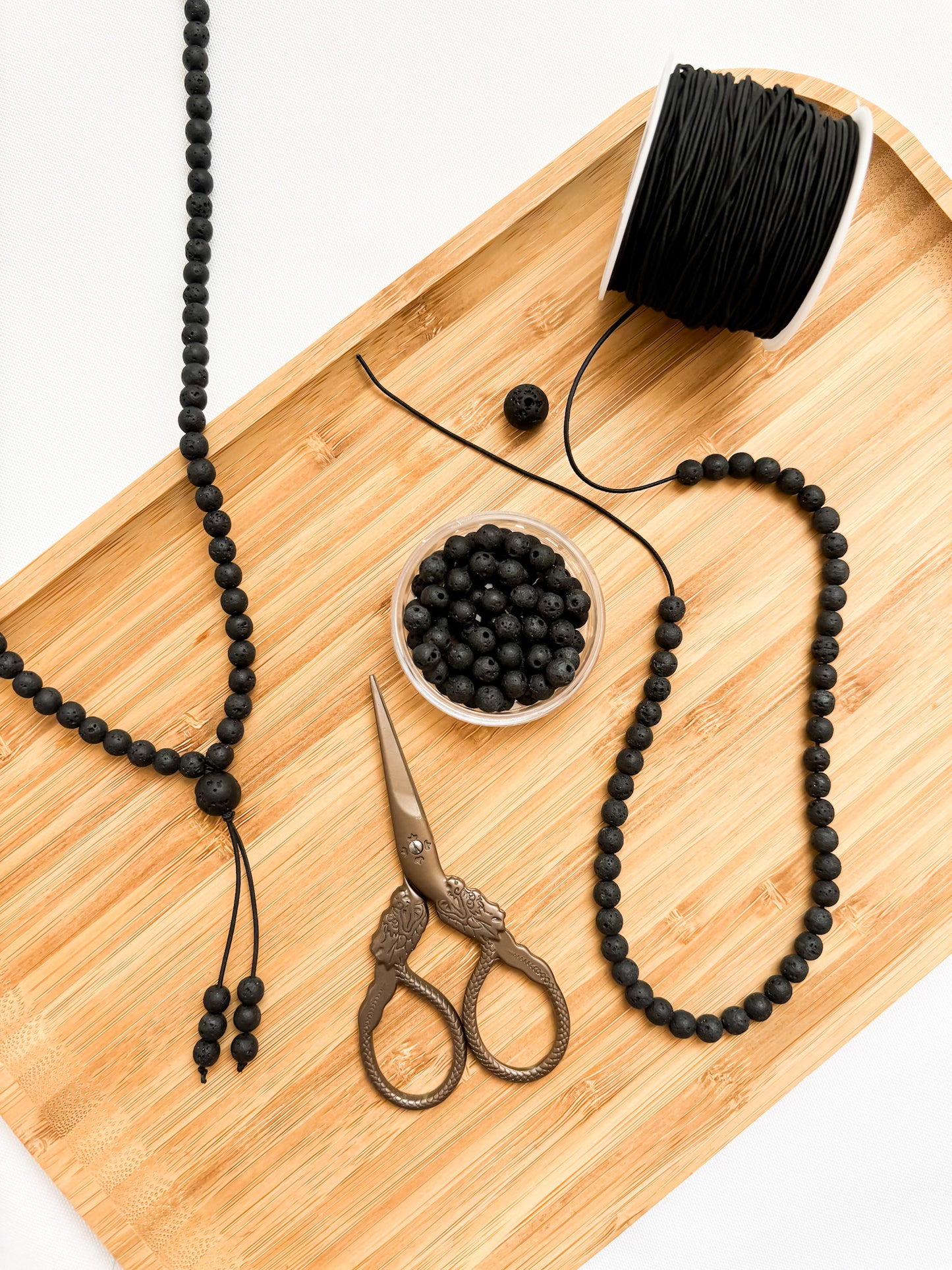 I. Lava Stone Mala Necklace