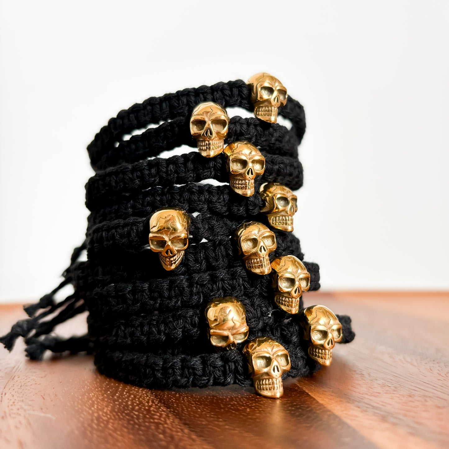 XIX. Macrame Gold Skull