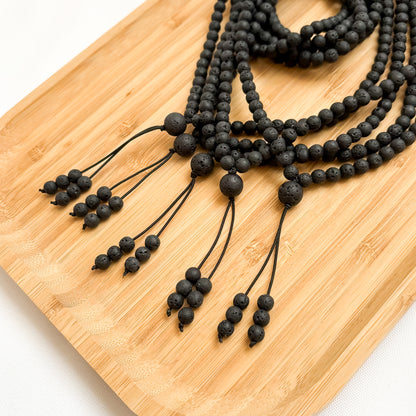 I. Lava Stone Mala Necklace