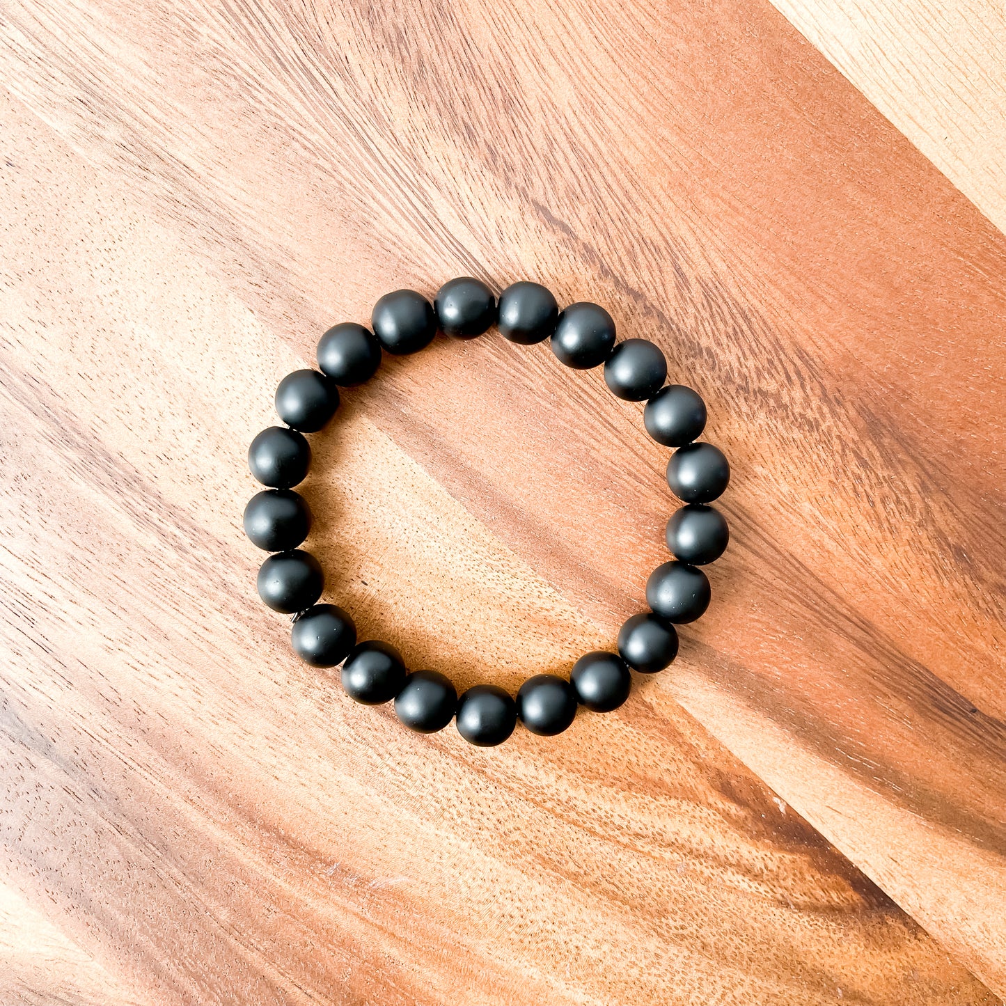 II. Matte Black Onyx Bead Bracelet