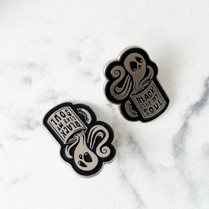 "Black like my soul" Enamel Pin