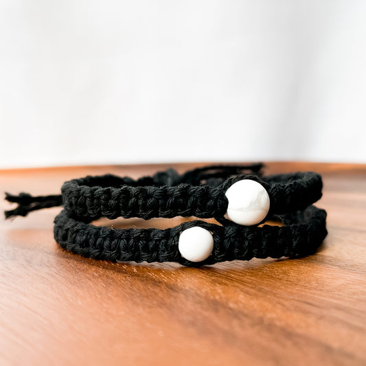 XII. Macrame Bracelet with White Howlite